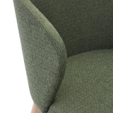 Darice Stuhl aus grüner Chenille und massivem Buchenholz 100% FSC mit naturfarbenem Finish - ZEN ZONE