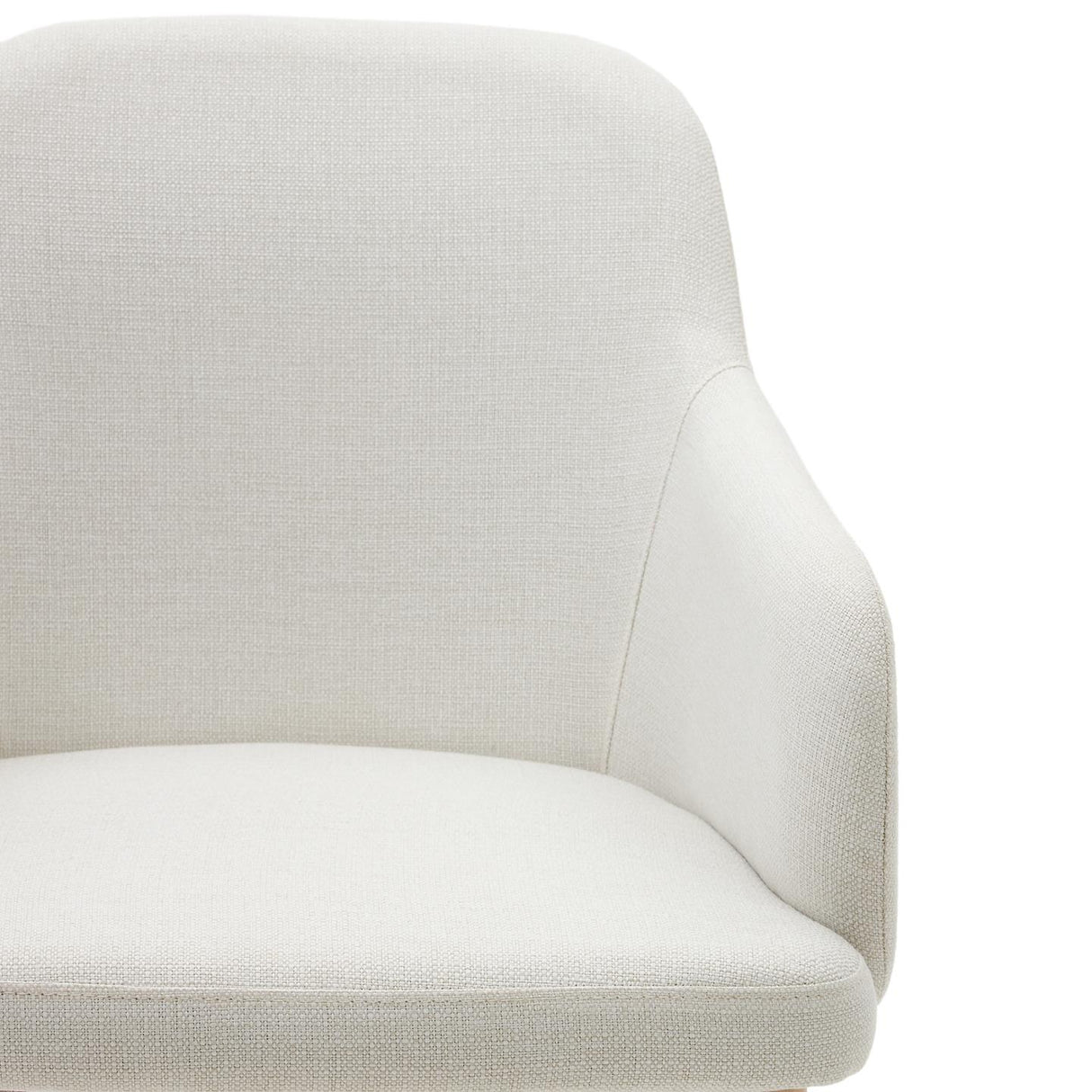 Nelida Stuhl aus beigefarbener Chenille und massivem Buchenholz 100% FSC mit naturfarbenem - ZEN ZONE
