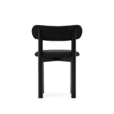 Nebai Stuhl aus schwarzem Bouclé und massivem Eichenholz mit schwarzem Finish - ZEN ZONE Furniture