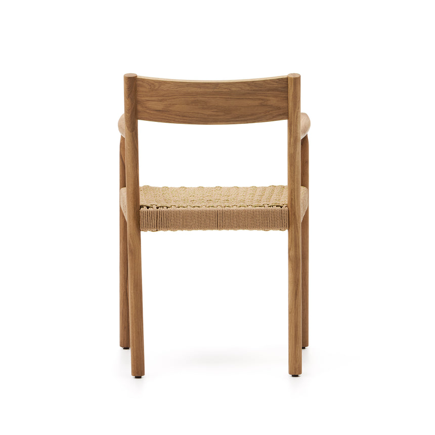 Yalia Stuhl aus massivem Eichenholz mit natürlichem Finish und Sitzfläche aus Seil FSC 100% - ZEN ZONE Furniture