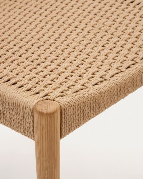 Analy Stuhl aus massiver Eiche mit natürlichem Finish und Sitz aus Seil FSC 100% - ZEN ZONE Furniture