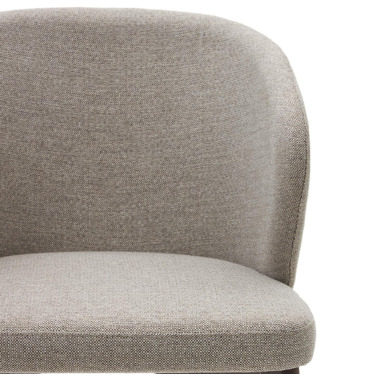 Darice Stuhl aus brauner Chenille und massivem Buchenholz 100% FSC mit Nussbaum-Finish - ZEN ZONE