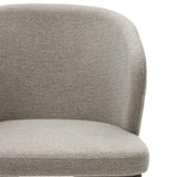 Darice Stuhl aus brauner Chenille und massivem Buchenholz 100% FSC mit Nussbaum-Finish - ZEN ZONE