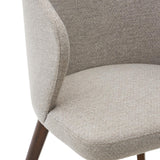 Darice Stuhl aus brauner Chenille und massivem Buchenholz 100% FSC mit Nussbaum-Finish - ZEN ZONE
