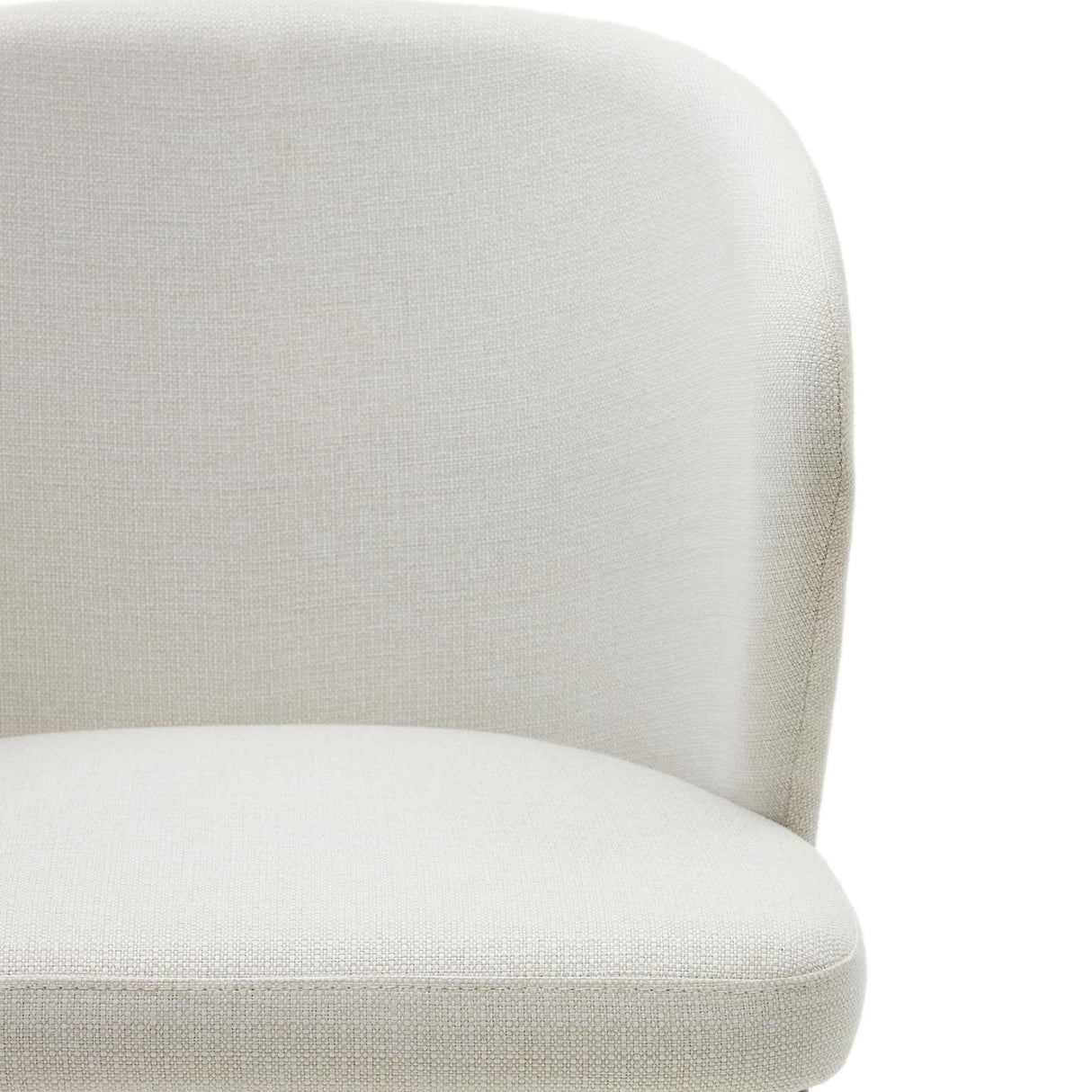 Darice Stuhl aus beigefarbener Chenille und massivem Buchenholz 100% FSC mit Nussbaum-Fini - ZEN ZONE
