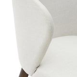Darice Stuhl aus beigefarbener Chenille und massivem Buchenholz 100% FSC mit Nussbaum-Fini - ZEN ZONE
