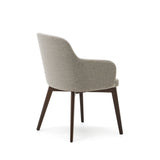 Nelida Stuhl aus brauner Chenille und massivem Buchenholz mit Nussbaum-Finish FSC 100% - ZEN ZONE Furniture