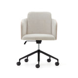 Madai Schreibtischstuhl beige Chenille und Eschenfurnier natürliches Finish FSC Mix Credit - ZEN ZONE Furniture