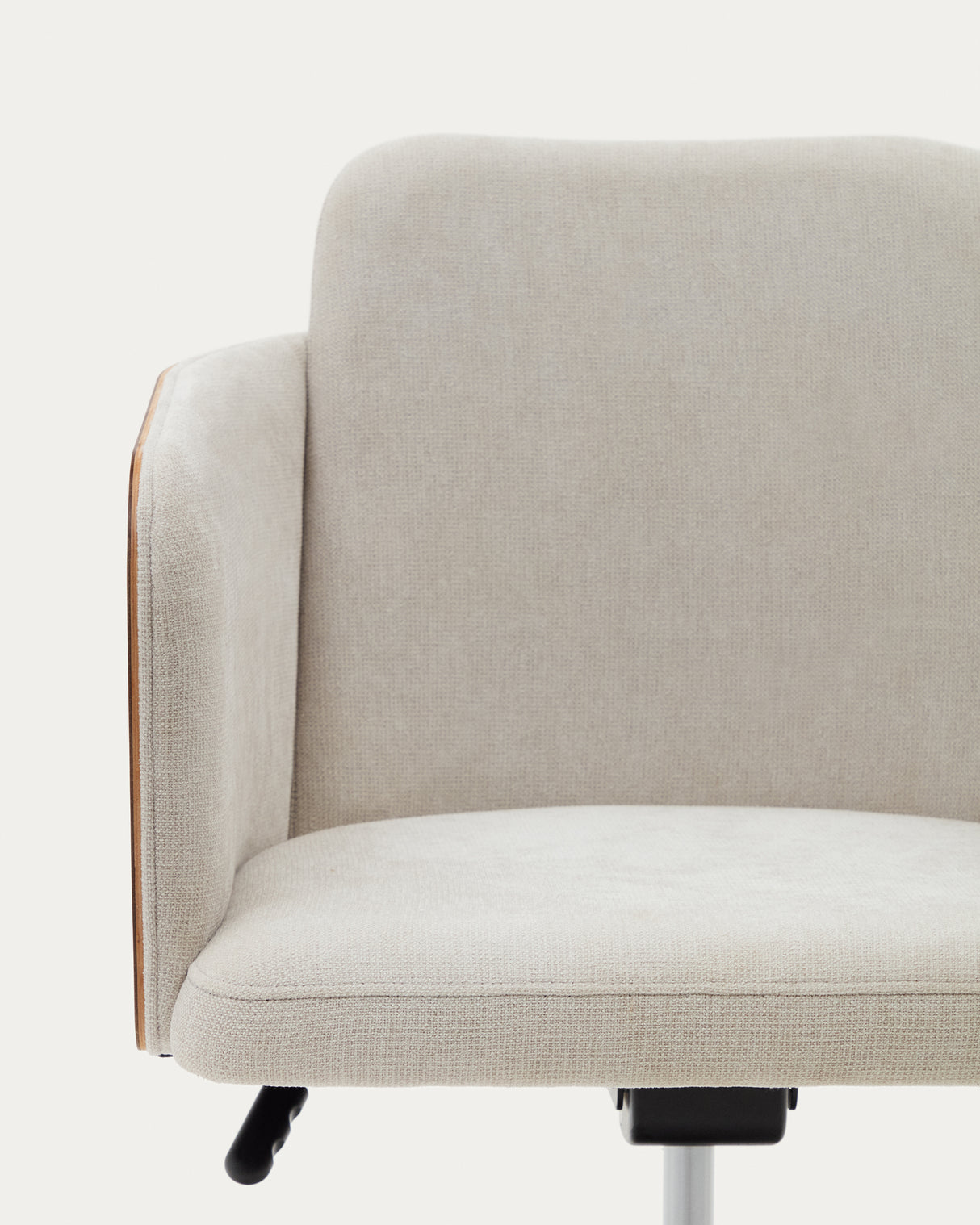 Madai Schreibtischstuhl beige Chenille und Eschenfurnier natürliches Finish FSC Mix Credit - ZEN ZONE Furniture