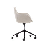 Tissiana Schreibtischstuhl in Beige und Aluminium mit mattschwarzer Oberfläche - ZEN ZONE Furniture