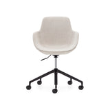 Tissiana Schreibtischstuhl in Beige und Aluminium mit mattschwarzer Oberfläche - ZEN ZONE Furniture