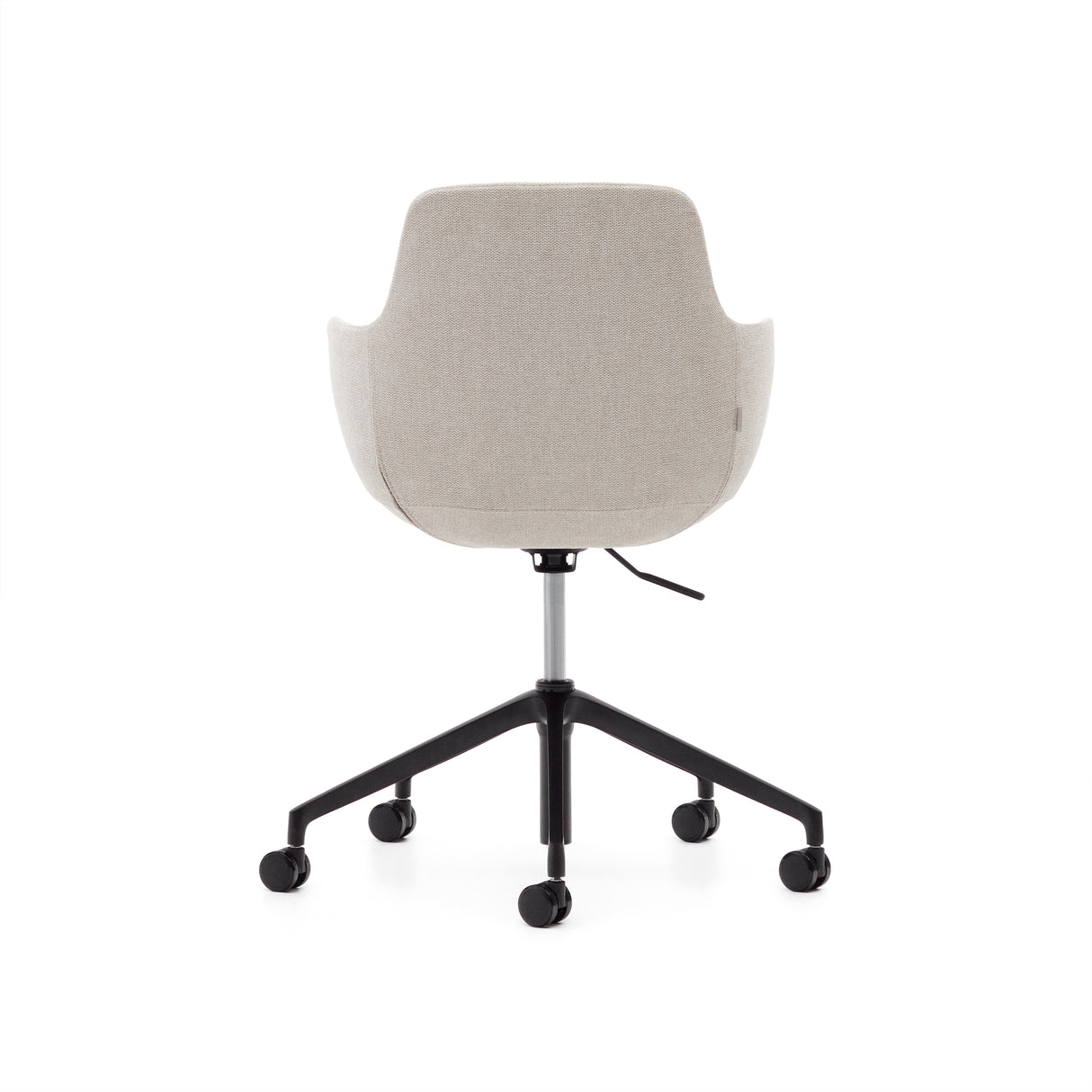 Tissiana Schreibtischstuhl in Beige und Aluminium mit mattschwarzer Oberfläche - ZEN ZONE Furniture
