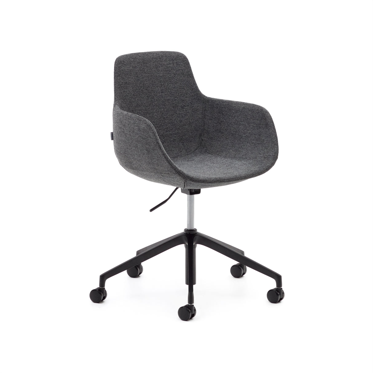 Tissiana Schreibtischstuhl Dunkelgrau und Aluminium mit mattschwarzer Oberfläche - ZEN ZONE Furniture