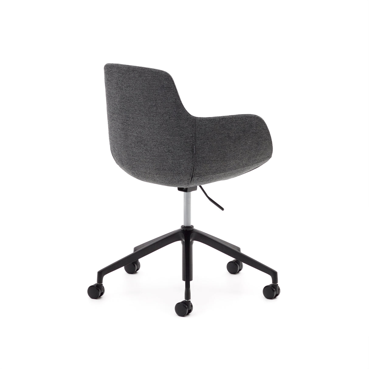 Tissiana Schreibtischstuhl Dunkelgrau und Aluminium mit mattschwarzer Oberfläche - ZEN ZONE Furniture