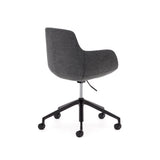 Tissiana Schreibtischstuhl Dunkelgrau und Aluminium mit mattschwarzer Oberfläche - ZEN ZONE Furniture