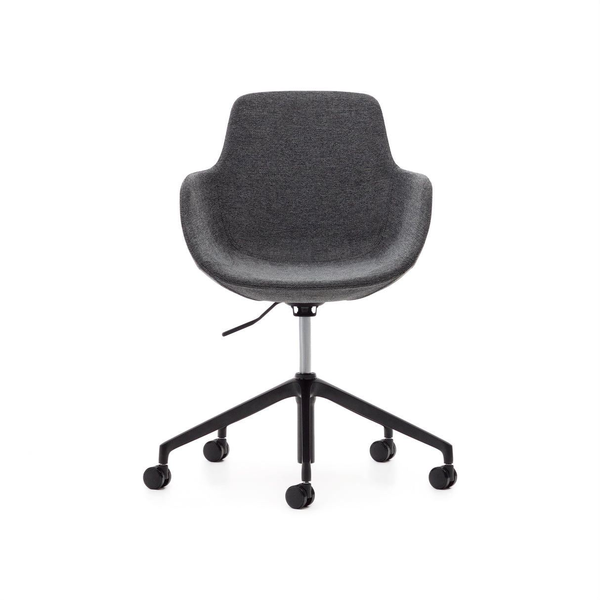 Tissiana Schreibtischstuhl Dunkelgrau und Aluminium mit mattschwarzer Oberfläche - ZEN ZONE Furniture