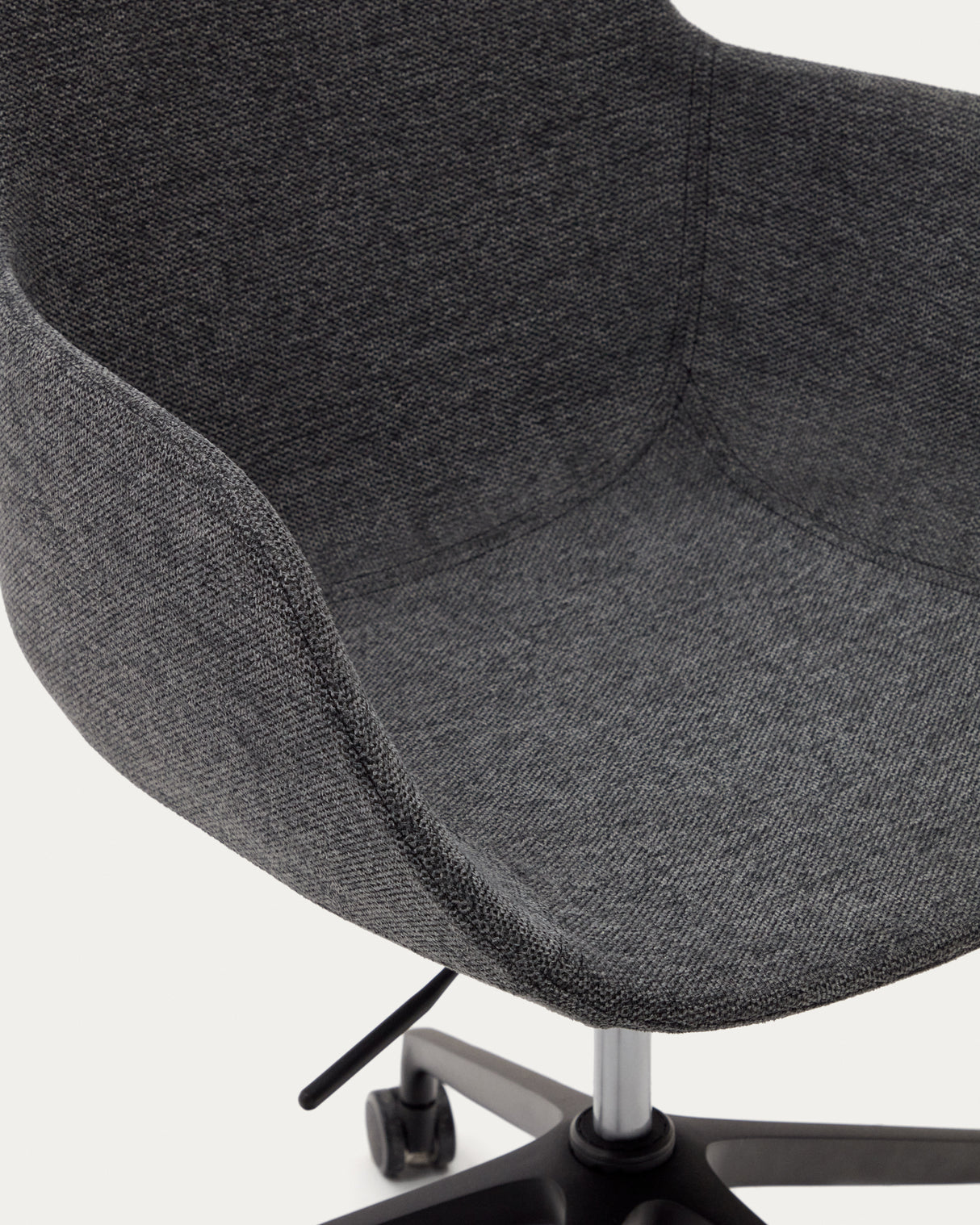 Tissiana Schreibtischstuhl Dunkelgrau und Aluminium mit mattschwarzer Oberfläche - ZEN ZONE Furniture