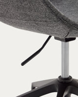 Tissiana Schreibtischstuhl Dunkelgrau und Aluminium mit mattschwarzer Oberfläche - ZEN ZONE Furniture