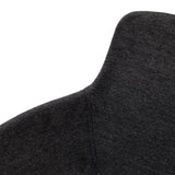 Rückdrehender Drehstuhl Tissiana Chenille dunkelgrau Stahl mattschwarzz - ZEN ZONE