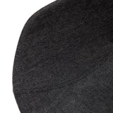 Rückdrehender Drehstuhl Tissiana Chenille dunkelgrau Stahl mattschwarzz - ZEN ZONE