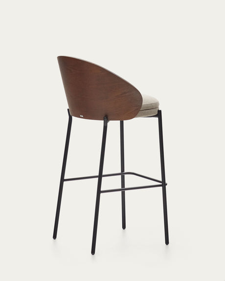 Eamy Hocker braun Eschenfurnier mit Wenge-Finish Höhe 77 cm - ZEN ZONE Furniture
