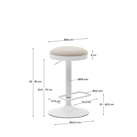Zaib Hocker Beige - ZEN ZONE Furniture