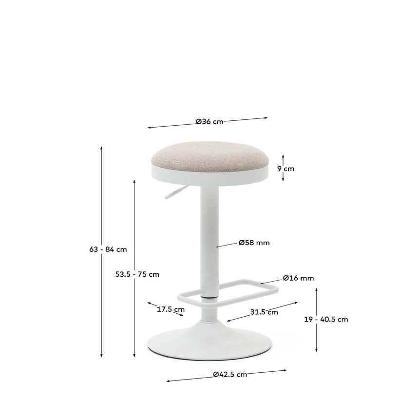 Zaib Hocker Beige - ZEN ZONE Furniture