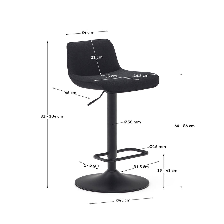 Zenda Hocker Schwarz - ZEN ZONE Furniture
