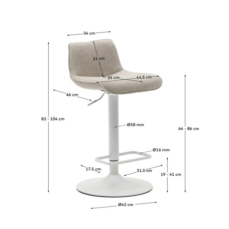 Zenda Hocker Beige - ZEN ZONE