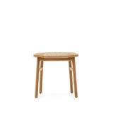 Enit Hocker aus Papierseil in Beige und massivem Eichenholz mit natürlichem Finish 43cm FSC Mix Credit - ZEN ZONE Furniture