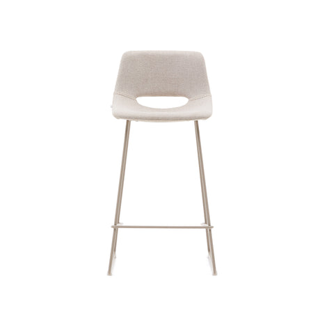 Zahara Hocker beige und Stahl mit beigem Finish 65 cm - ZEN ZONE Furniture