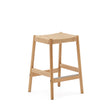 Yalia Hocker aus massivem Eichenholz mit naturfarbenem Finish und Seilsitz Höhe 65 cm FSC 100% - ZEN ZONE Furniture