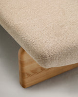 Polsterbank Topaz beige Chenille und massives Eschenholz mit natürlichem Finish 150cm FSC 100% - ZEN ZONE Furniture