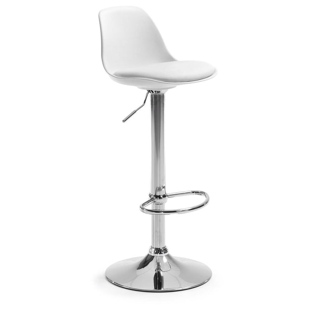 Orlando-T Barhocker aus Stahl weiß Höhe 60-82 cm - ZEN ZONE Furniture