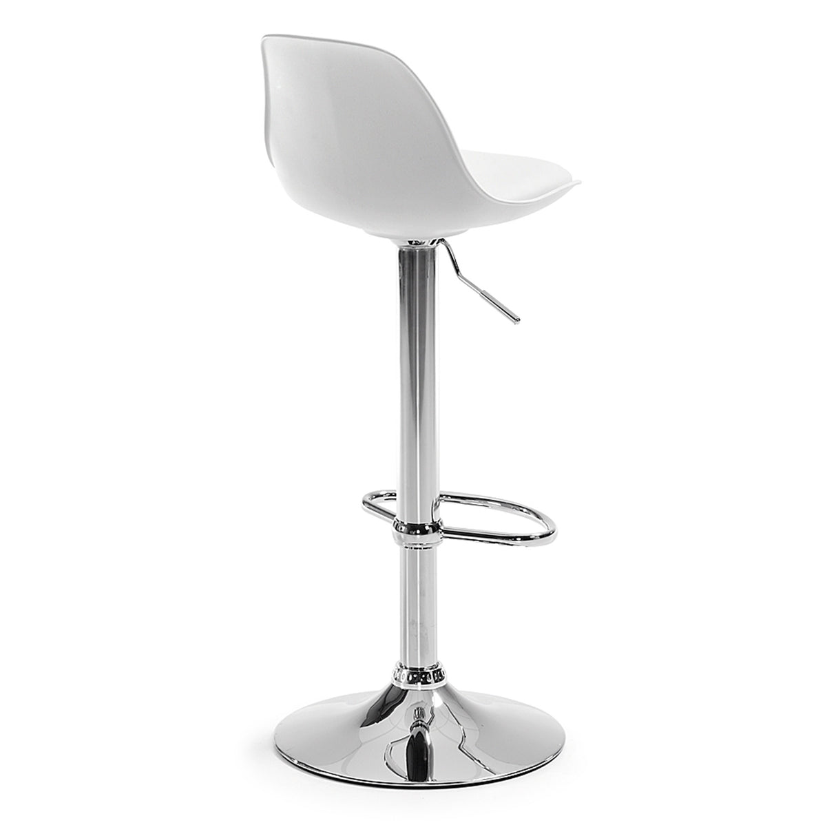 Orlando-T Barhocker aus Stahl weiß Höhe 60-82 cm - ZEN ZONE Furniture