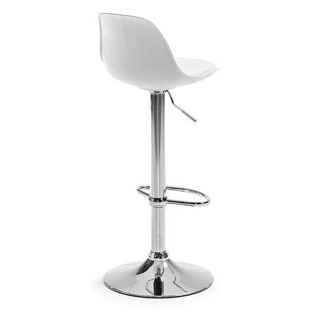 Orlando-T Barhocker aus Stahl weiß Höhe 60-82 cm - ZEN ZONE Furniture