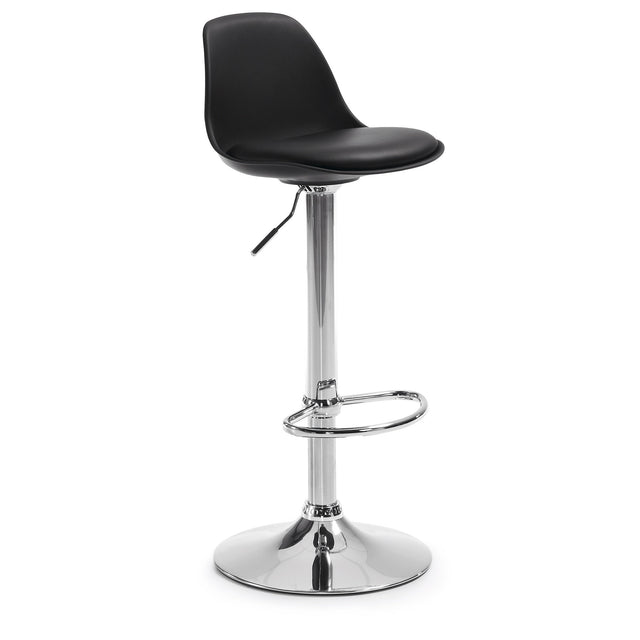 Orlando-T Barhocker aus Stahl schwarz Höhe 60-82 cm - ZEN ZONE Furniture