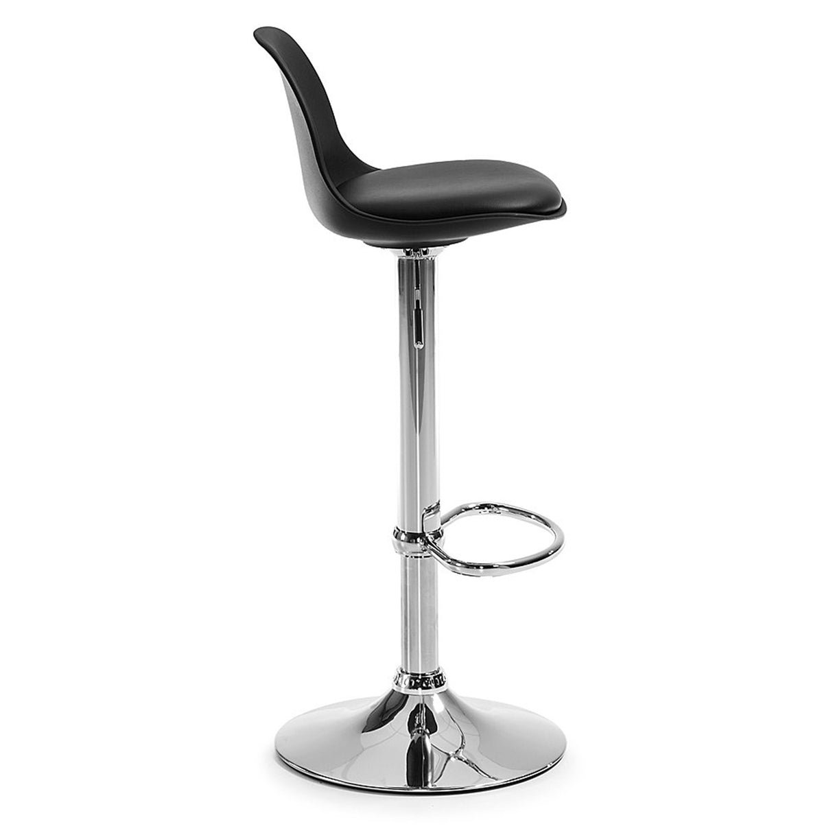 Orlando-T Barhocker aus Stahl schwarz Höhe 60-82 cm - ZEN ZONE Furniture