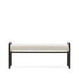 Macaret Polsterbank abnehmbarer Bezug massives Eichenholz in Schwarz 120 cm FSC Mix Credit - ZEN ZONE Furniture