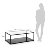 Blackhill rechteckiger Couchtisch 110 x 60 cm schwarz - ZEN ZONE
