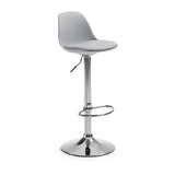 Orlando-T Barhocker aus Stahl grau Höhe 60-82 cm - ZEN ZONE Furniture