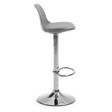 Orlando-T Barhocker aus Stahl grau Höhe 60-82 cm - ZEN ZONE Furniture