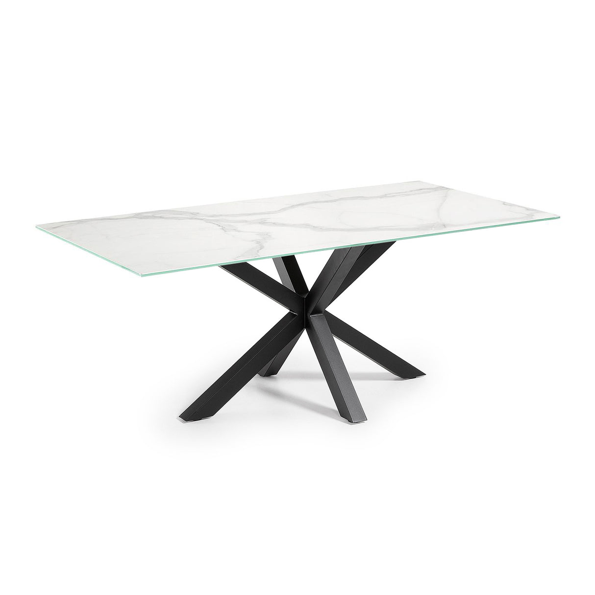 Argo Tisch 180 cm, Porzellan, schwarze Beine - ZEN ZONE Furniture