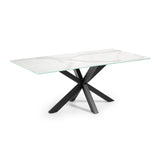 Argo Tisch 180 cm, Porzellan, schwarze Beine - ZEN ZONE Furniture