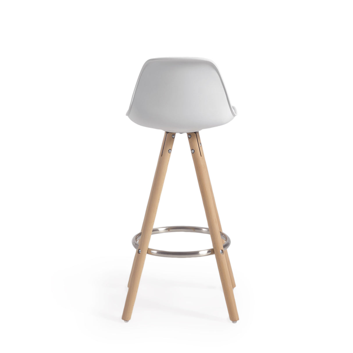 Slad Barhocker weiss und Buchenholz Höhe 65 cm - ZEN ZONE Furniture