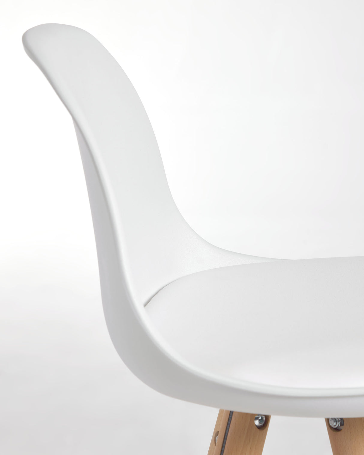 Slad Barhocker weiss und Buchenholz Höhe 65 cm - ZEN ZONE Furniture