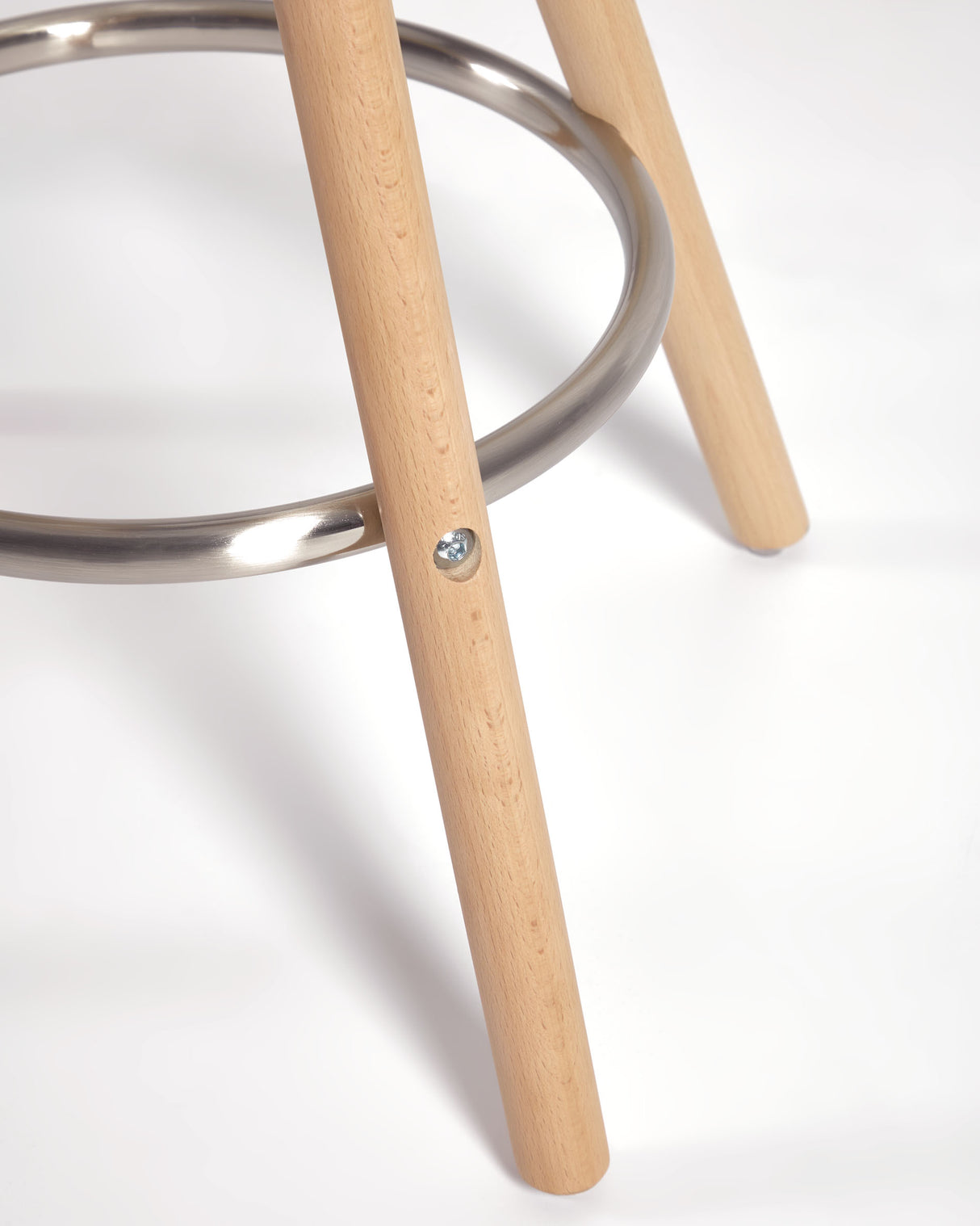 Slad Barhocker weiss und Buchenholz Höhe 65 cm - ZEN ZONE Furniture