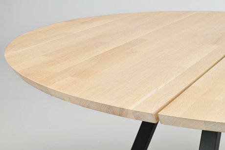 CARRADALE Esstisch Weiß pigmentiert/Schwarz A-Beine 150x150x75cm - ZEN ZONE