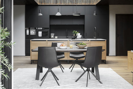 CARRADALE Esstisch Braun/Schwarz 170x100x75cm - ZEN ZONE