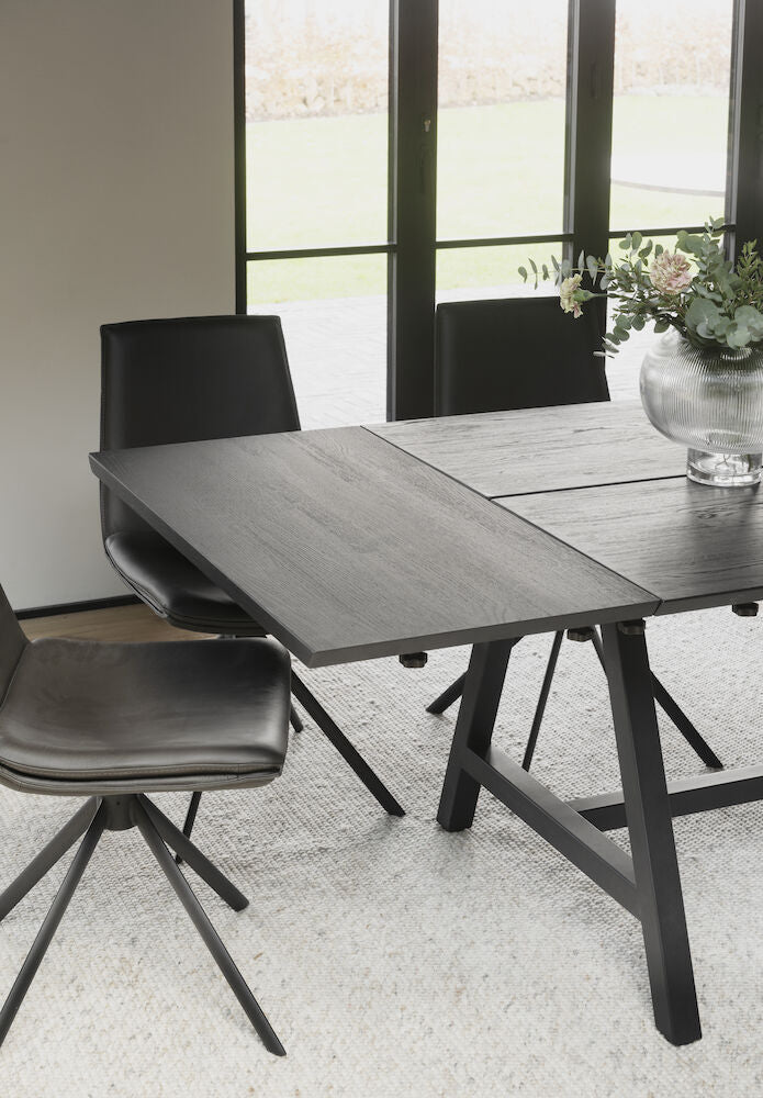 CARRADALE Esstisch Schwarz A-Beine 170x100x75cm - ZEN ZONE